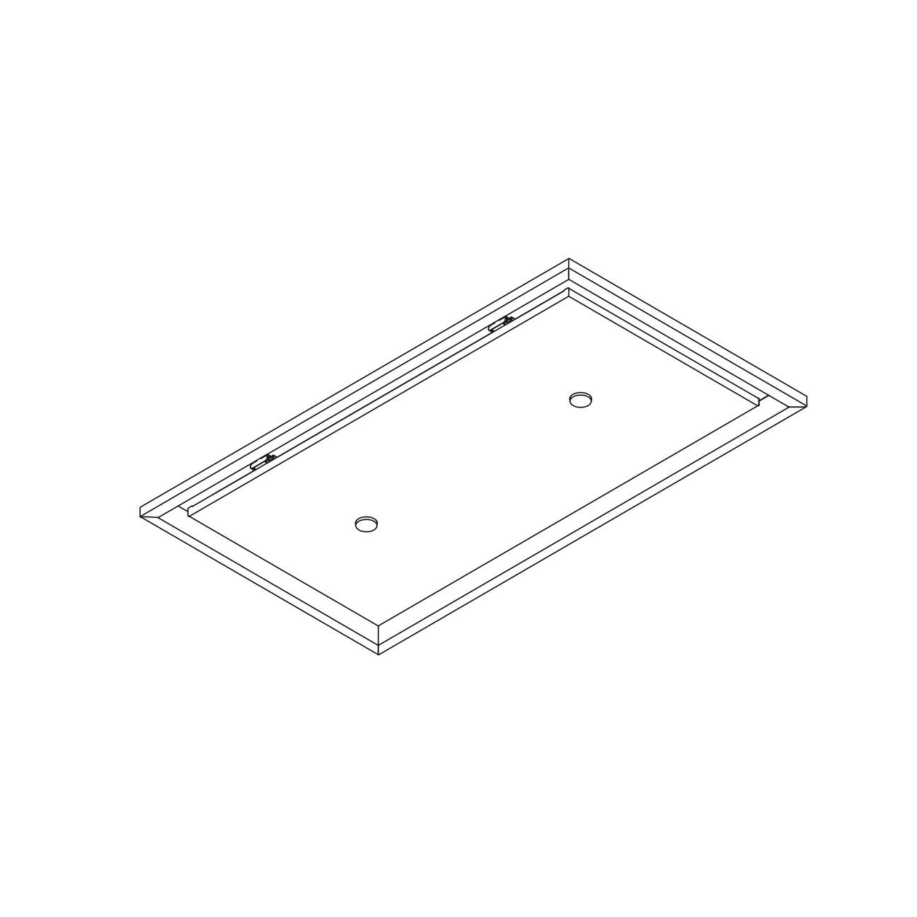 Wave plafond model 8231 - EDGE 900x500mm