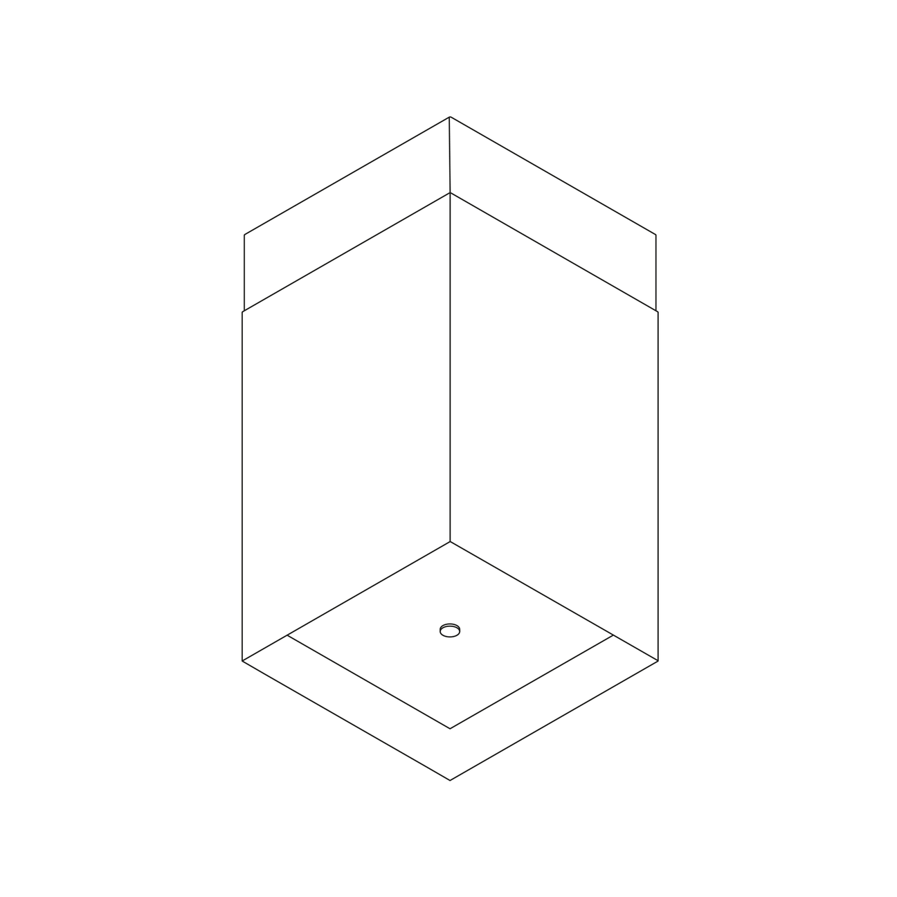 Wave 1116 SQUARE wandafzuigkap 45 cm - afzuigkapSpecialist.nl