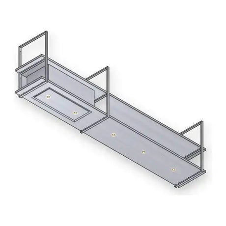 Wave 1055 FRAME wandafzuigkap in RVS met afzuigunit links en LED-spots, 210 tot 300 cm