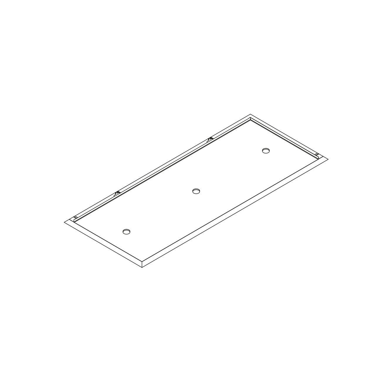 Wave plafond model 8230 - ZERO 1200x500mm - afzuigkapSpecialist.nl