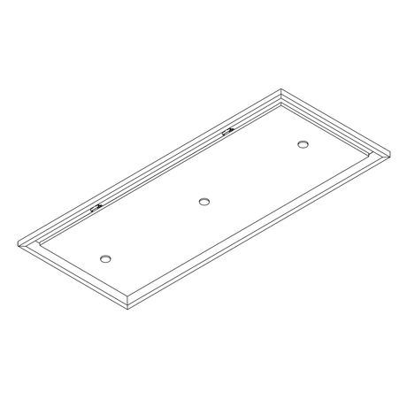 Wave plafond model 8231 - EDGE 1200x500mm - afzuigkapSpecialist.nl