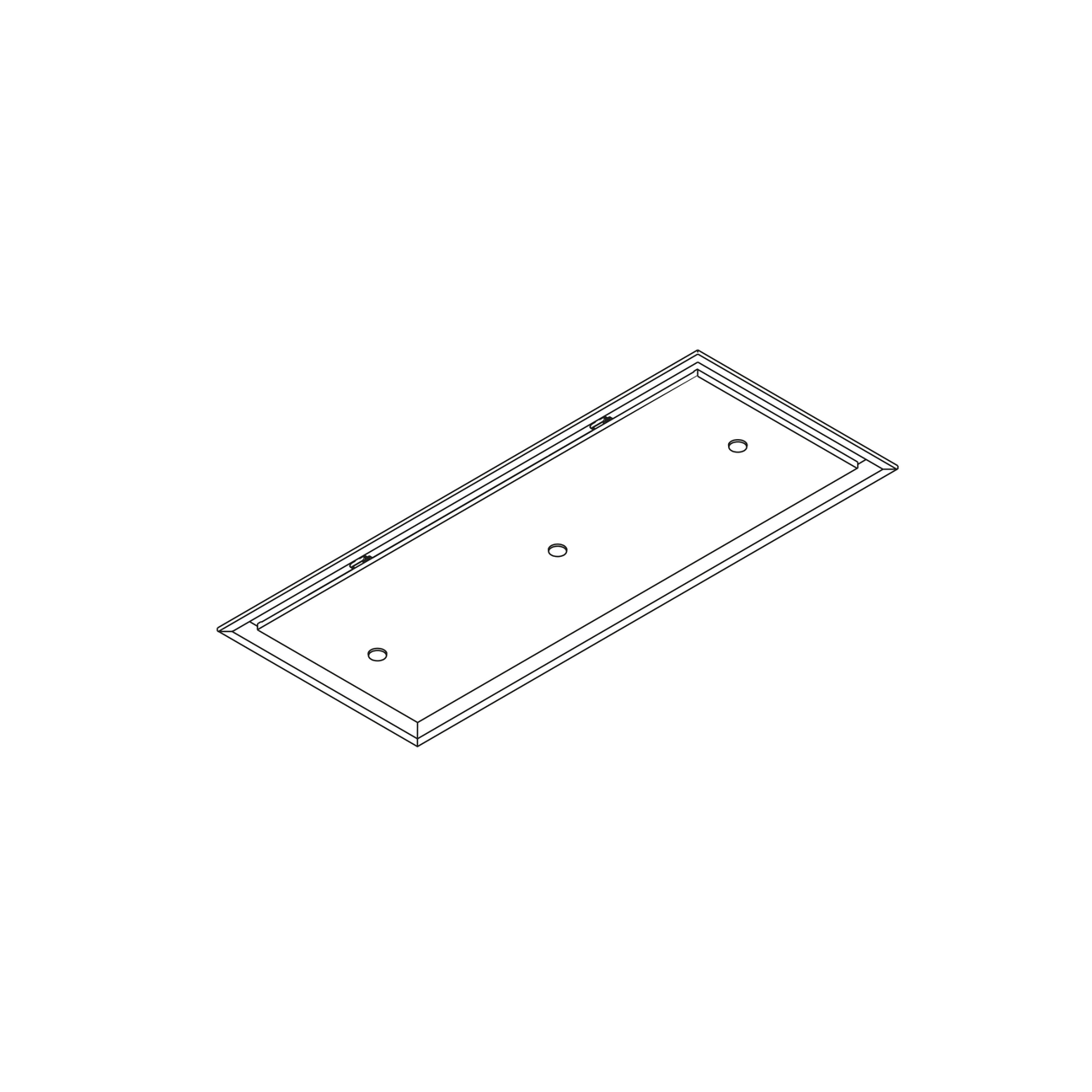 Wave plafond model 8663 - STANDARD X 1200x500mm - afzuigkapSpecialist.nl