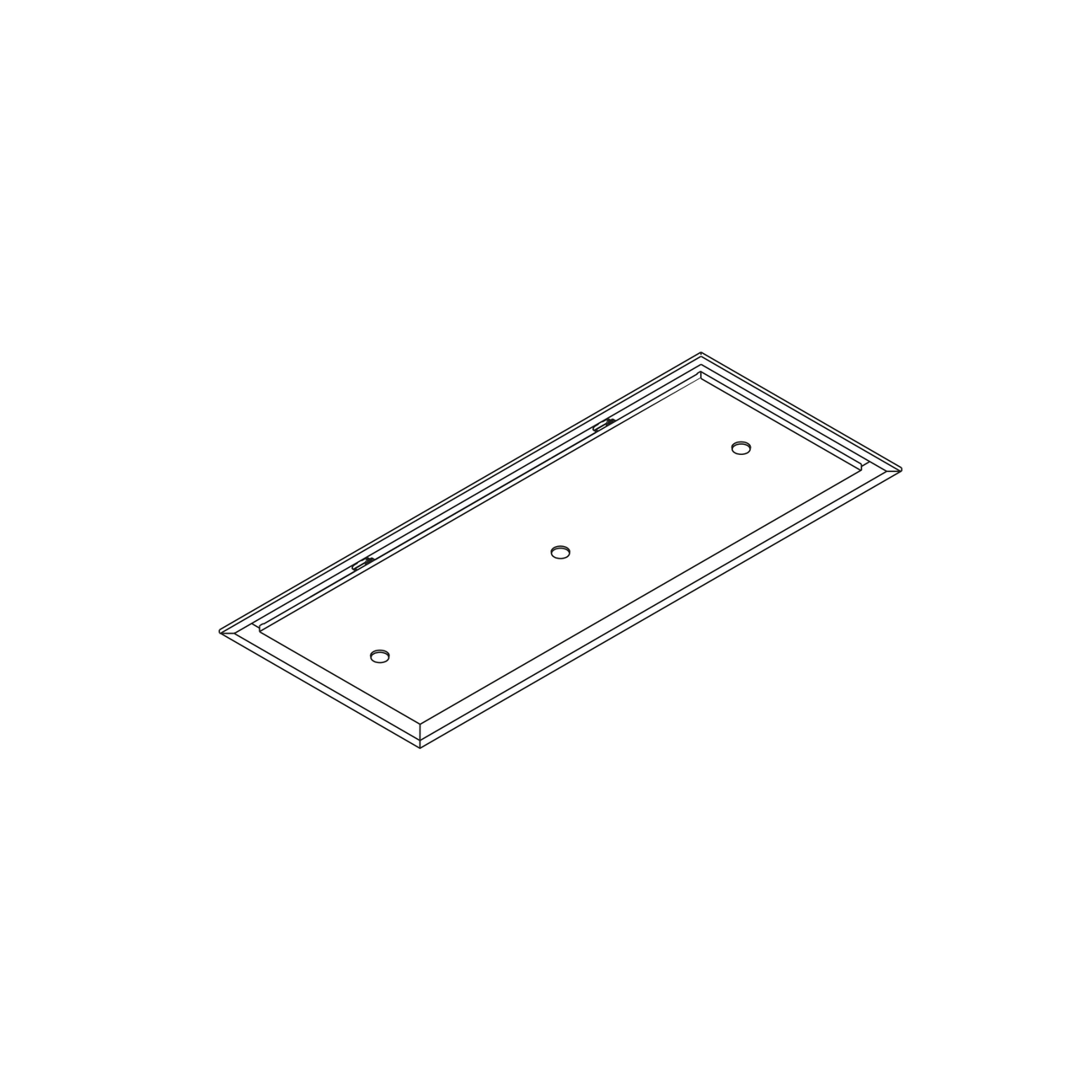 Wave plafond model 8683 - FLAT X 1200x500mm - afzuigkapSpecialist.nl