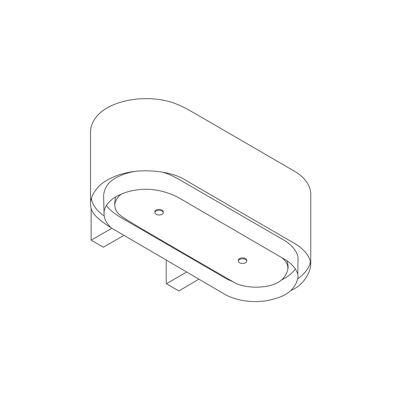 Wave wandmodel 1129 - OVAL X 1000mm - afzuigkapSpecialist.nl