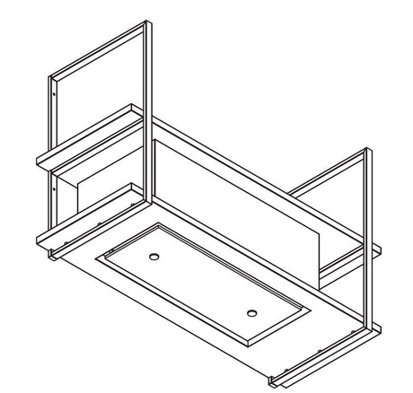 Wave Design 1052.00 FRAME midden  - 120 cm wandmodel  RVS - 2 x 4,2 W dimbare LED 2700 Kelvin