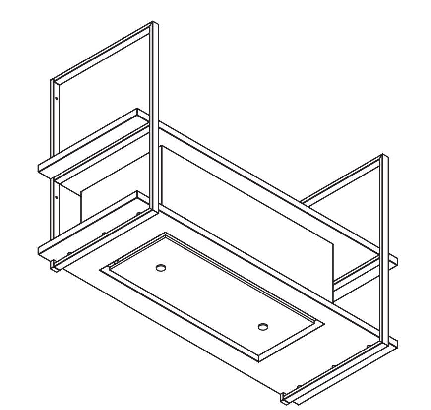 Wave Design 1052.21 FRAME midden  - 120 cm wandmodel  kleur naar keuze - mat/glanzend - 2 x 4,2 W dimbare LED 2700 Kelvin