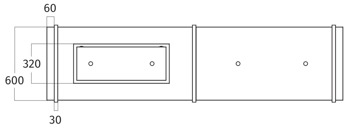 Wave Design 2053.21 FRAME links - 210 cm eilandmodel kleur naar keuze - mat/glanzend - 4 x 4,2 W dimbare LED 2700 Kelvin