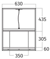 Wave Design 2053.26 FRAME links - 300 cm eilandmodel zwart - RAL 9017 mat - 7 x 4,2 W dimbare LED 2700 Kelvin