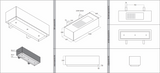 Wave 1130.101 LINE X - wandschouw 130 cm RVS - interne motor - LED verlichting