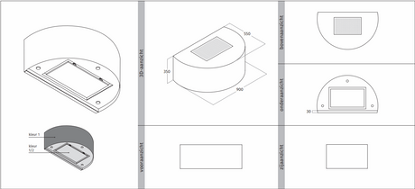 Wave 1620.150 CYLINDER wandafzuigkap 90 cm - geschikt voor lederen bekleding - RVS - interne motor recirculatie - LED