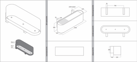 Wave 1119.151 OVAL 120 cm wandafzuigkap - geschikt voor lederen bekleding - RVS - interne motor recirculatie - LED