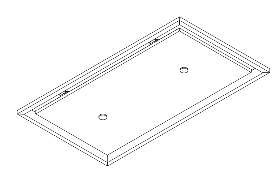 Wave 8231.301 EDGE ceiling unit 90x50 cm - RAL 9016 matt (white) - motorless - 27 mm surface-mounted - LED