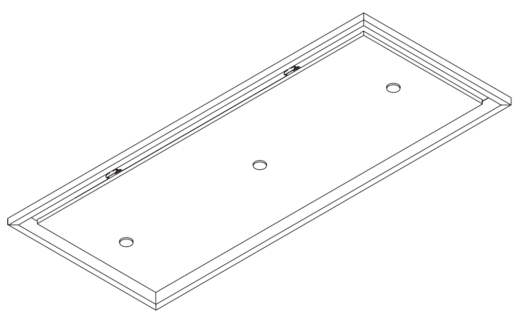 Wave 8231.402 EDGE ceiling unit 120x50 cm - 1 colour of your choice - motorless - 27 mm surface-mounted - LED