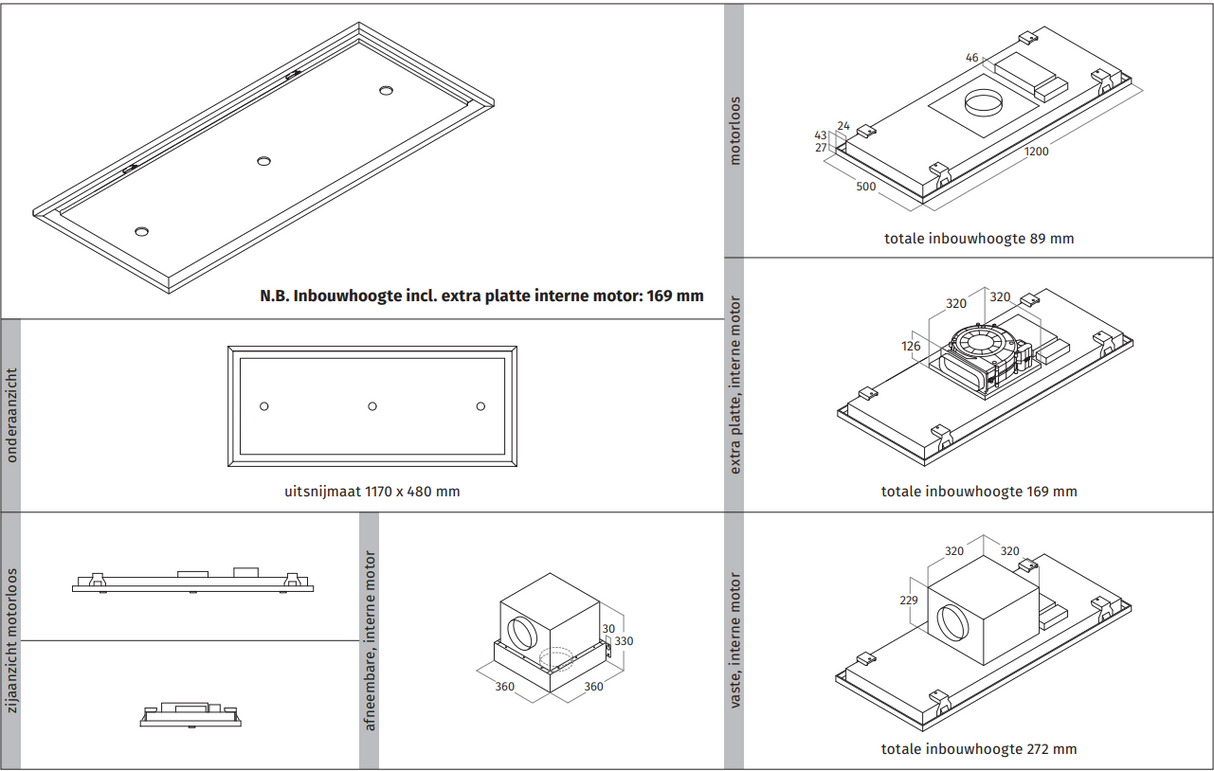 Wave 8231.402 EDGE ceiling unit 120x50 cm - 1 colour of your choice - motorless - 27 mm surface-mounted - LED