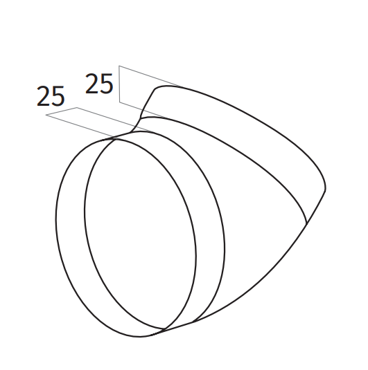 Wave 6000315 45° bocht met mof ∅ 152 mm binnen