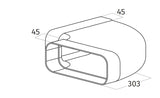 Wave 6000319 90° Bend horizontal with socket 230 x 80 mm outside