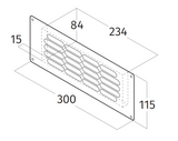 Wave 6610000 stainless steel exhaust grille flat for inside for recirculation