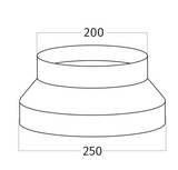 Wave 7000401 reducer ∅ 200 mm - ∅ 250 mm