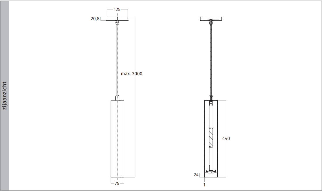 Wave 7002.82 - hanglamp - kleur naar keuze - mat/glanzend - dimbaar - LED