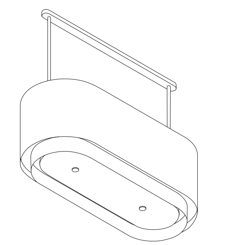 Wave 2129.306 OVAL X - 130 cm eilandafzuigkap RAL 9017 mat (zwart) - interne motor - LED verlichting