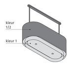 Wave 2129.306 OVAL X - 130 cm eilandafzuigkap RAL 9017 mat (zwart) - interne motor - LED verlichting