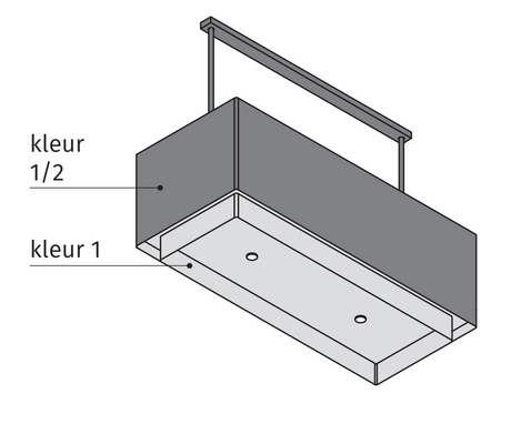 Wave 2130.100 LINE X - 100 cm island extractor hood stainless steel - internal motor - LED lighting