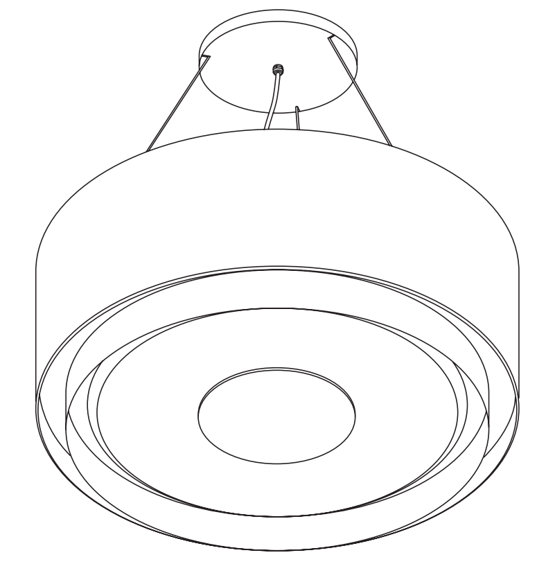 Wave 2630.301 CIRCO X extractor lamp 90cm - RAL 9016 matt (white) - fixed internal motor - LEDDISC