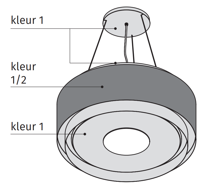 Wave 2640.306 GLOBAL lamp 90cm - RAL 9017 matt (black) - LEDDISC