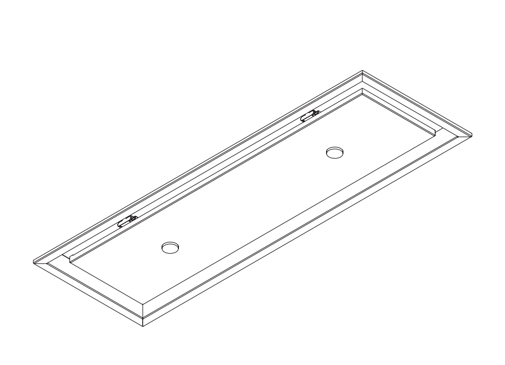 Wave 3666.401 BUILT-IN built-in unit 80 x 40 cm - 1 colour of your choice - motorless - LED