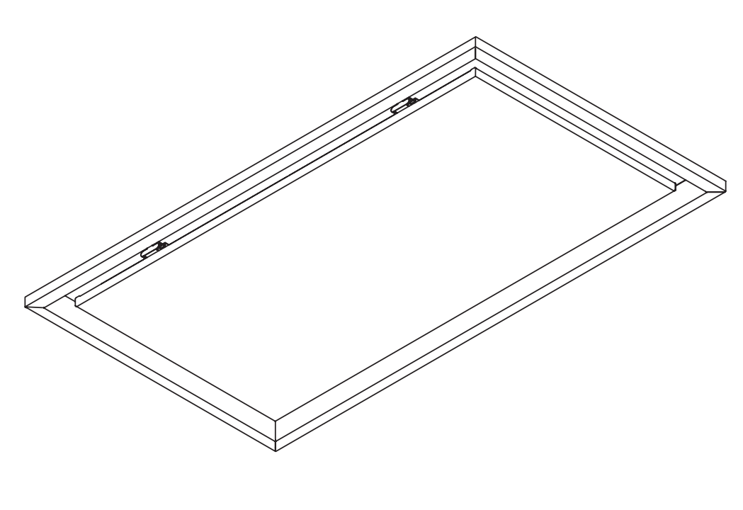 Wave 8310.401 PANEL - ceiling unit 90x50 cm - 1 colour of your choice - motorless - LED