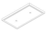 Wave 8555.401 BEAM - ceiling unit 90x50 cm - 1 colour of your choice - fixed, internal motor - LED