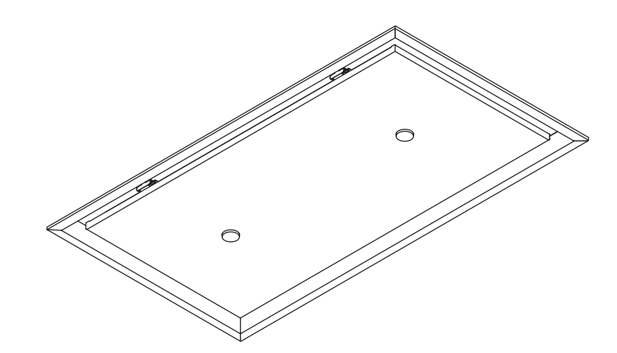 Wave 8674.301 CIRCULATE - ceiling unit 90x50 cm - RAL 9016 matt (white) - internal motor - recirculation - LED