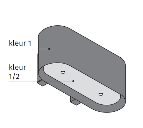 Wave 1119.100 OVAL 90 cm wall-mounted extractor hood - Stainless steel - internal recirculation motor - LED