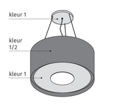 Wave 2620.307 CIRCO extractor lamp 90cm - suitable for leather upholstery - RAL 9016 matt (white) - fixed internal motor - LEDDISC