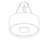 Wave 2620.307 CIRCO extractor lamp 90cm - suitable for leather upholstery - RAL 9016 matt (white) - fixed internal motor - LEDDISC