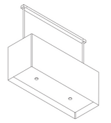 Wave 2120.302 LINE - island extractor hood 90 cm - recirculation - RAL 9017 matt (black) - LED lighting