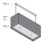 Wave 2120.302 LINE - island extractor hood 90 cm - recirculation - RAL 9017 matt (black) - LED lighting