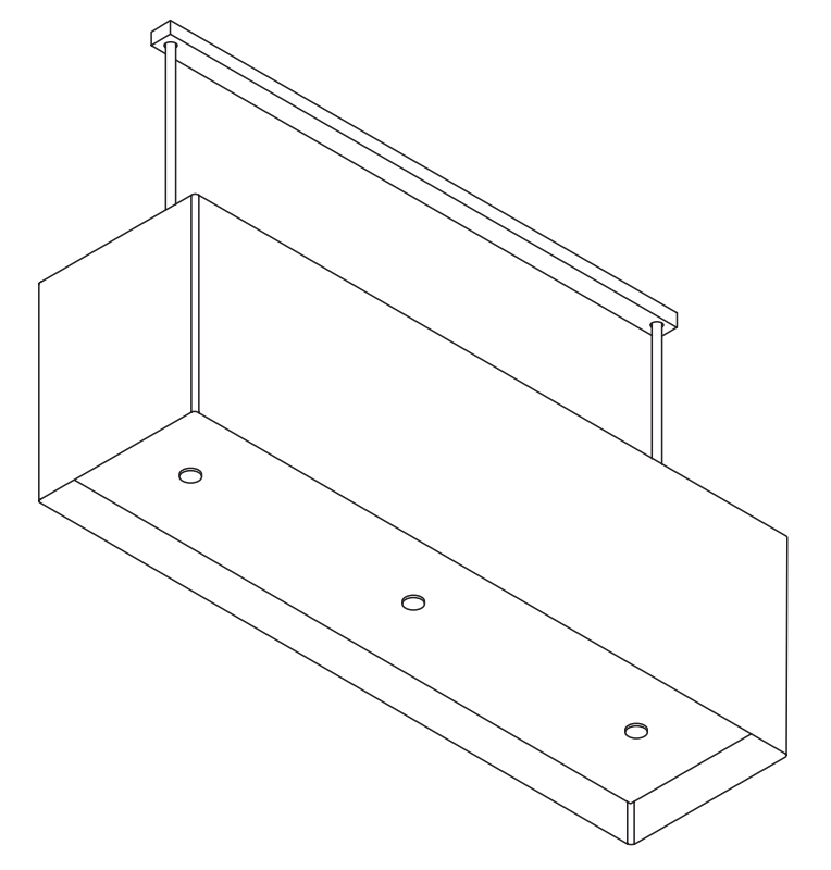 Wave 2120.101 LINE - island extractor hood 120 cm - recirculation - stainless steel - LED lighting