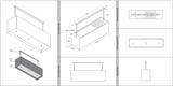 Wave 2120.101 LINE - island extractor hood 120 cm - recirculation - stainless steel - LED lighting