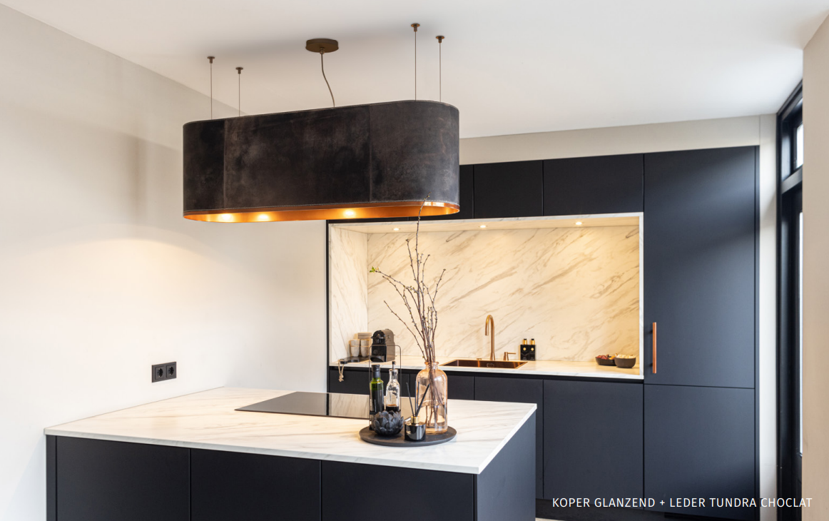 Wave 2119.153 OVAL - 120 cm eilandafzuigkap RVS lederen uitvoering - interne motor - LED verlichting