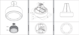 Wave afzuigkaplamp 2640 met modern ontwerp en heldere verlichting voor optimale kookomstandigheden.