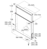 Airone D-001-ELEKTRA downdraft - 81 cm - RVS - motorloos