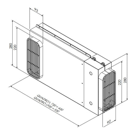 PlasmaHome/Avitana aira QUADRO L 750 plasma- recirculatiefilter 750 m3 zelfreinigend 9x22cm aansluiting