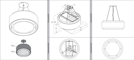 Dimbare LED lamp van Wave met moderne design en handige bevestigingsopties
