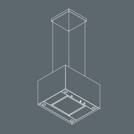 Airone E-001-MEDEA eiland model - 60 cm - zwart glas - interne motor - recirculatie