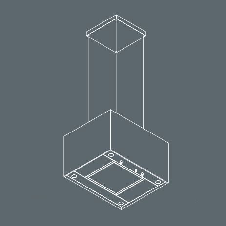 Airone E-002-MEDEA eiland model - 60 cm - wit glas - interne motor - recirculatie