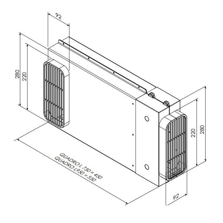 PlasmaHome/Avitana aira QUADRO L 750 plasma - recirculatiefilter 750 m3 zelfreinigend 9x22cm aansluiting - afzuigkapSpecialist.nl