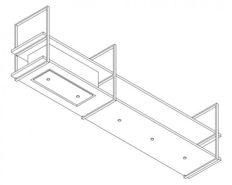 Wave Design 1055.20 FRAME links - 240 cm wandafzuigkap zwart - RAL 9017 mat - interne motor - LED verlichting