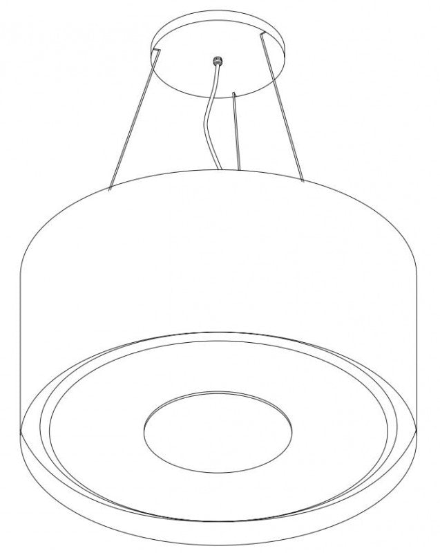 Wave Design 2620.00 afzuiglamp 80 cm - RVS - vaste interne motor - LEDDISC