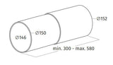 Wave Design 6000312 Afvoerkanalen Ø 150 Telescoop kanaal Ø 146/150 mm binnen, Ø 148/152 mm buiten